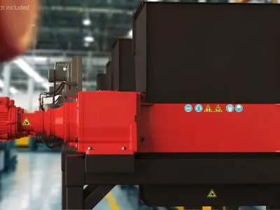  Heavy Duty Machinery Metal Shredder Red 