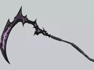 Chaos Scythe   Low-poly 3D model