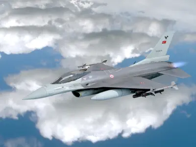 F16C Turkey Low-poly 3D model