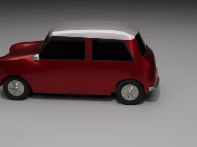 Low Poly Small SUV Game-ready vehicle FBX OBJ Low-poly 3D model