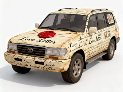 Signed and Sealed Love Letter SUV 3D Model Low-poly 3D model