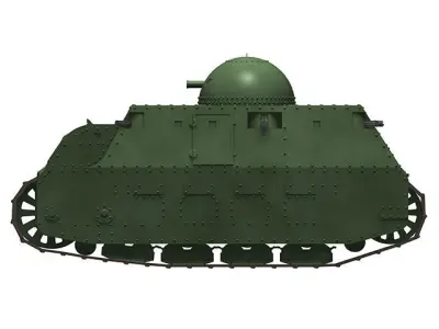 fiat2000 wwii tank 3D model