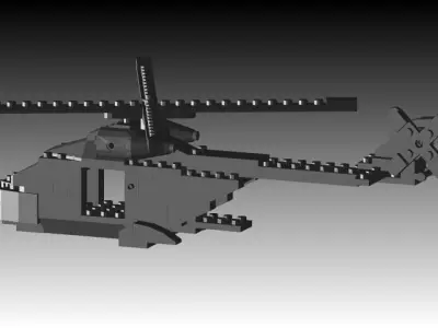 Lego Helicopter 5866 Free 3D model