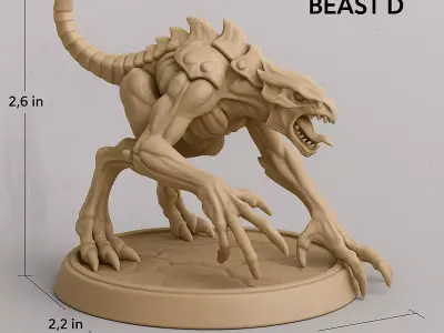 RAVAGER BEAST Apex Alien Predator STL Pack 3D print model