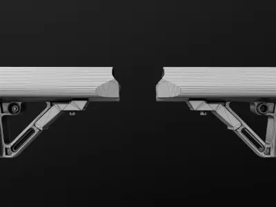 UTG Combat Ops S1 AR15 Collapsible Buttstock Low-poly 3D model