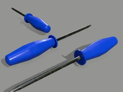 screwdriver Low-poly 3D model 49