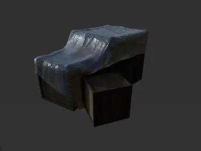 Crates with a Plastic Covering Free low-poly 3D model