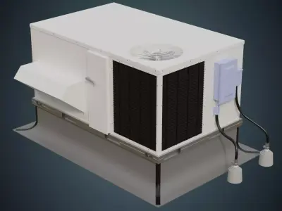 Rooftop AC Unit 6 Basic 3D model
