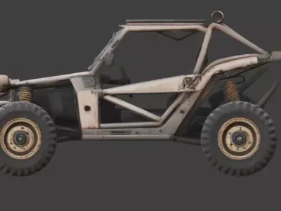 Rusted Apocalypse Desert Raider 3D Model Low-poly 3D model