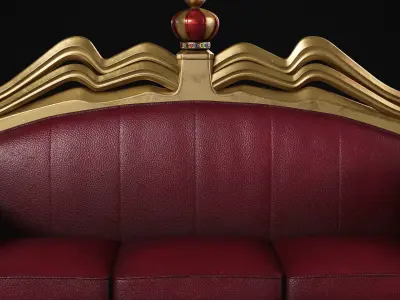 Royal Sofa Low-poly 3D model