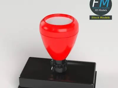 Pre inked rubber stamp 3D model