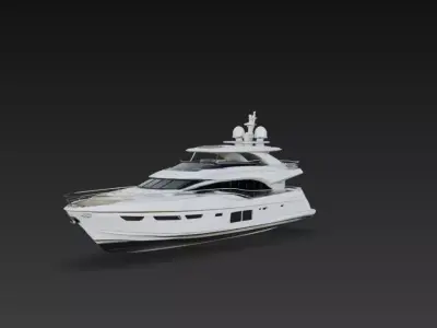 Modern Luxury Motor Yacht Superyacht Boat 3D print model