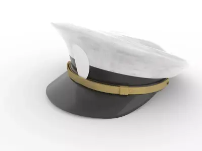 Navy Petty Officer Cap Hat Man 3D model