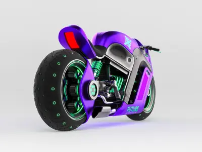FUTURE RACE BIKE Low-poly 3D model