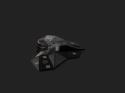 Spaceship star wars Low-poly 3D model