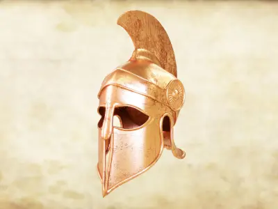Spartan helmet Low-poly 3D model