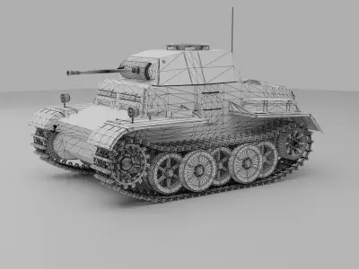 PzKpfw II Ausf J German light tank Free 3D model