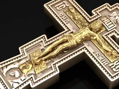 Cross Pendant Jesus Christ CP 1 3D print model purchase