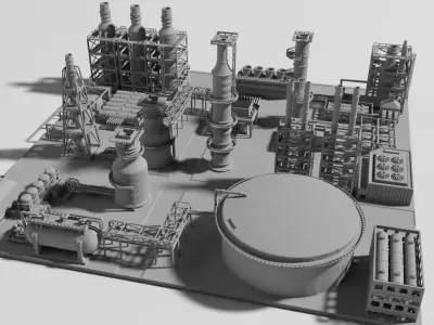 oil Factory for Print 3D print model