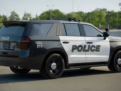 American Police SUV 3D model