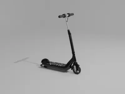 Electric Scooter Low-poly 3D model order