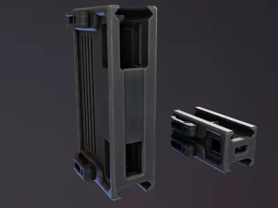 Double Picatinny Rail Free low-poly 3D model