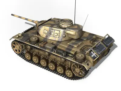 PzKpfw III - Ausf J - 114 3D model