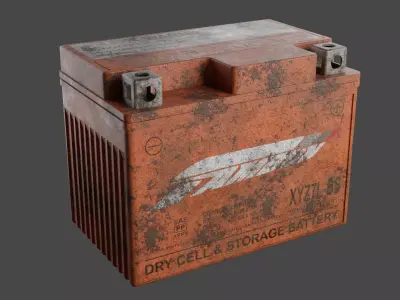 Motorcycle Battery Dirt Low-poly 3D model purchase
