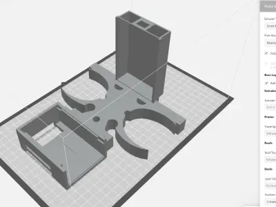 RPI3 Cyber Technology Binocular Mount 3D print model