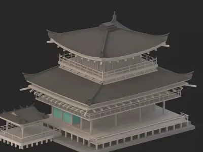 pagoda-01 Low-poly 3D model