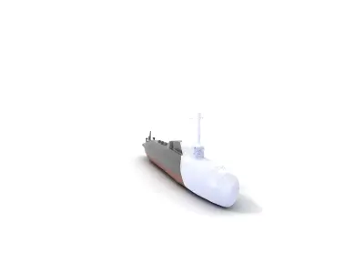 Sleek Submarine model pack Low-poly 3D model
