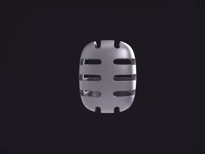 Vintage Microphone Grille 3D model