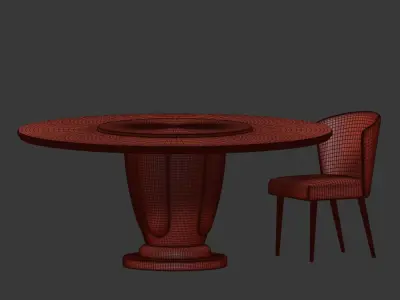 Dinning set chair 3D model