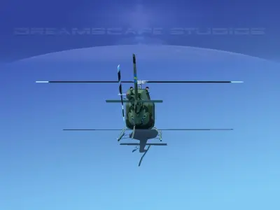 Bell OH-58B Swedish Army 3D model