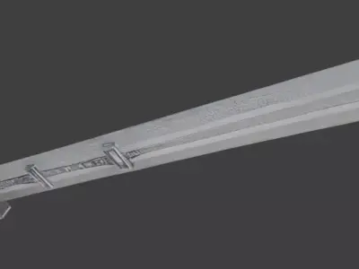 Viking Sword 3D Model v03 Low-poly 3D model