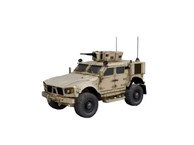 Oshkosh M AT V Armored Vehicle Low Poly Military Truck Low-poly 3D model