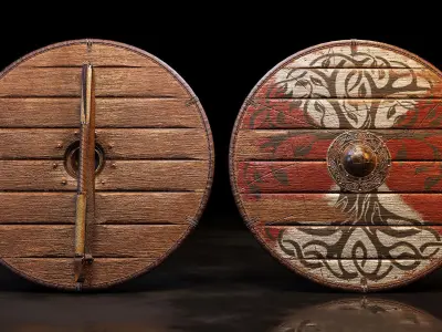 Viking Shield 3D model shop