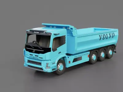 Volvo Electric FMX 8X4Rigged 3D model