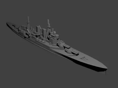British Renown Class Battlecruiser 3D print model