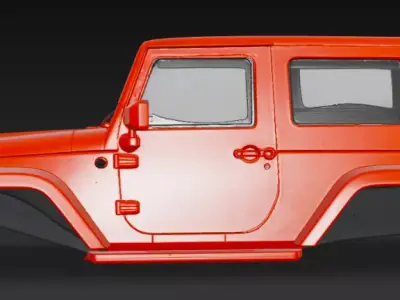 Jeep upper body 3D model PBR