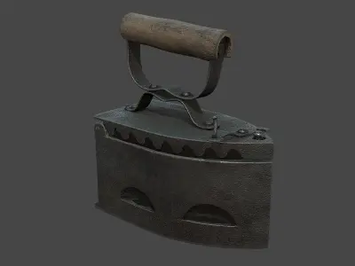 Old Antique Iron Low-poly 3D model