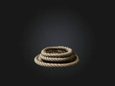 Realistic Rope Model Low-poly 3D model
