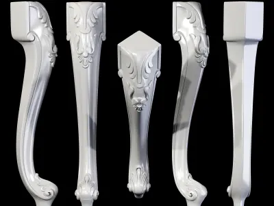 Classic leg 004 3D model
