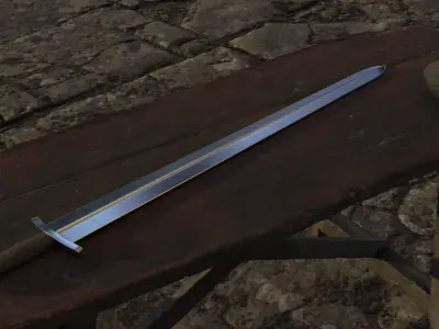 Medieval Arming Sword Low-poly 3D model