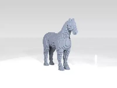Horse Voxel 3D model