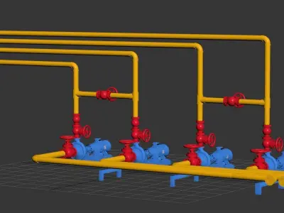 Industry Plant 01 3D model