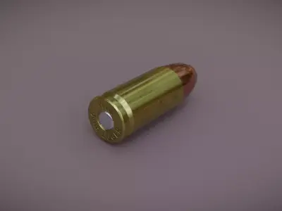 9mm Luger Ammo Free Free low-poly 3D model