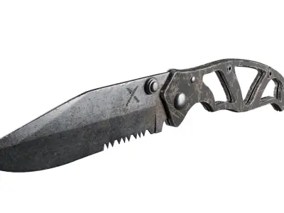 Tactical Combat Knife Free low-poly 3D model
