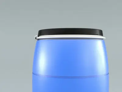 laos Game Plastic Barrel Low-poly 3D model