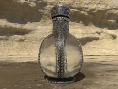 Glass Bottle Free low-poly 3D model buy